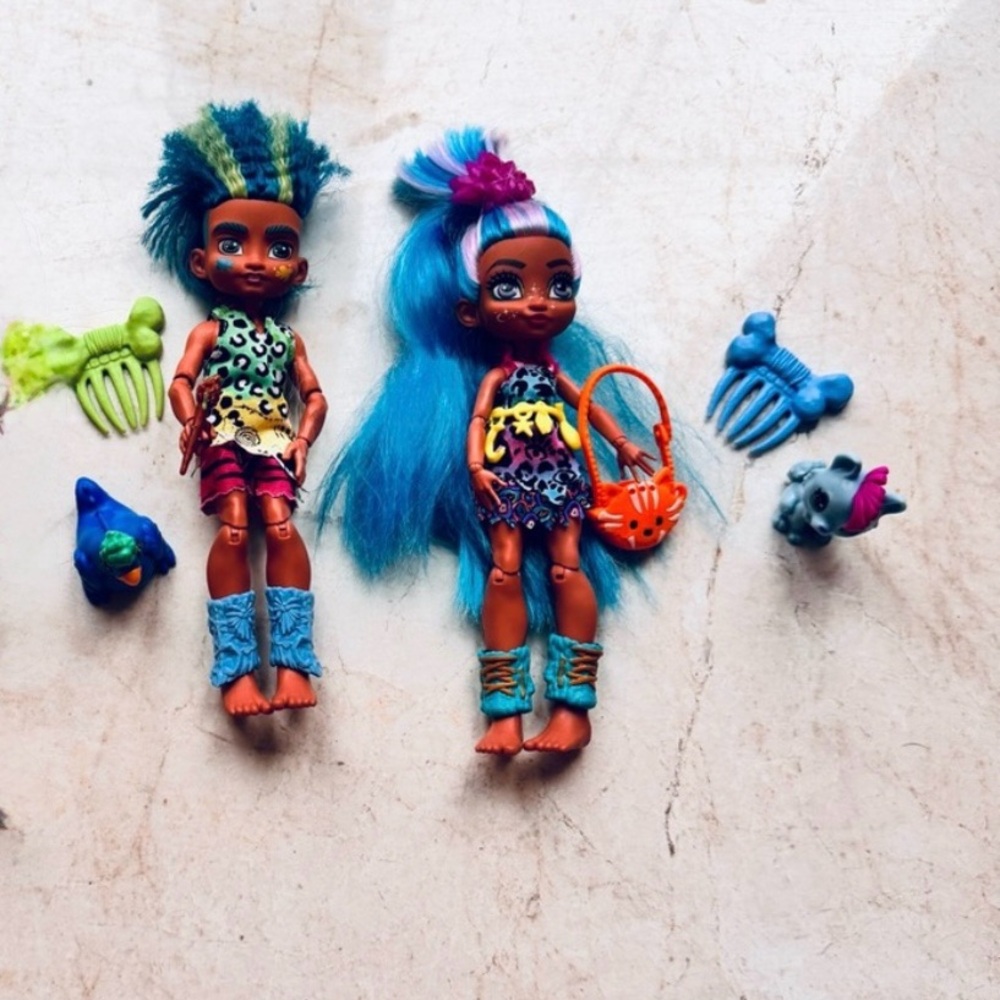 Mattel Cave Club Colorful Dolls Set With Accessories